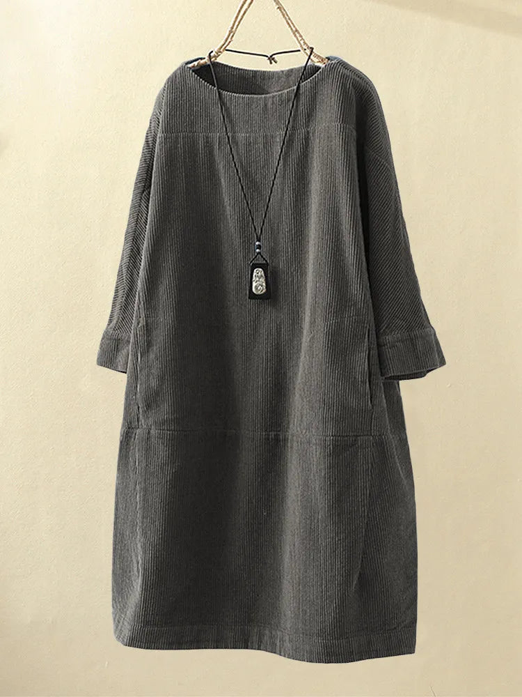 Elyse™ - Comfortable Round Neck Dress