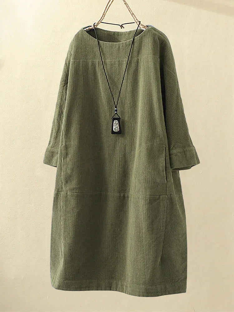 Elyse™ - Comfortable Round Neck Dress