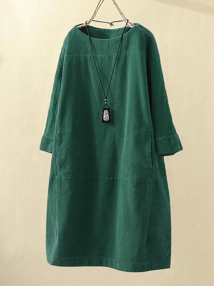 Elyse™ - Comfortable Round Neck Dress