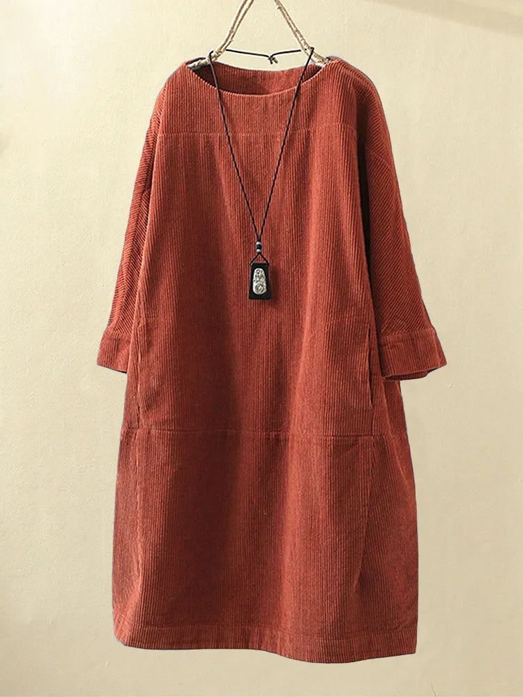 Elyse™ - Comfortable Round Neck Dress