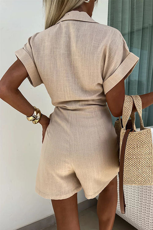 Sabrina™ - Kurzärmeliger Jumpsuit