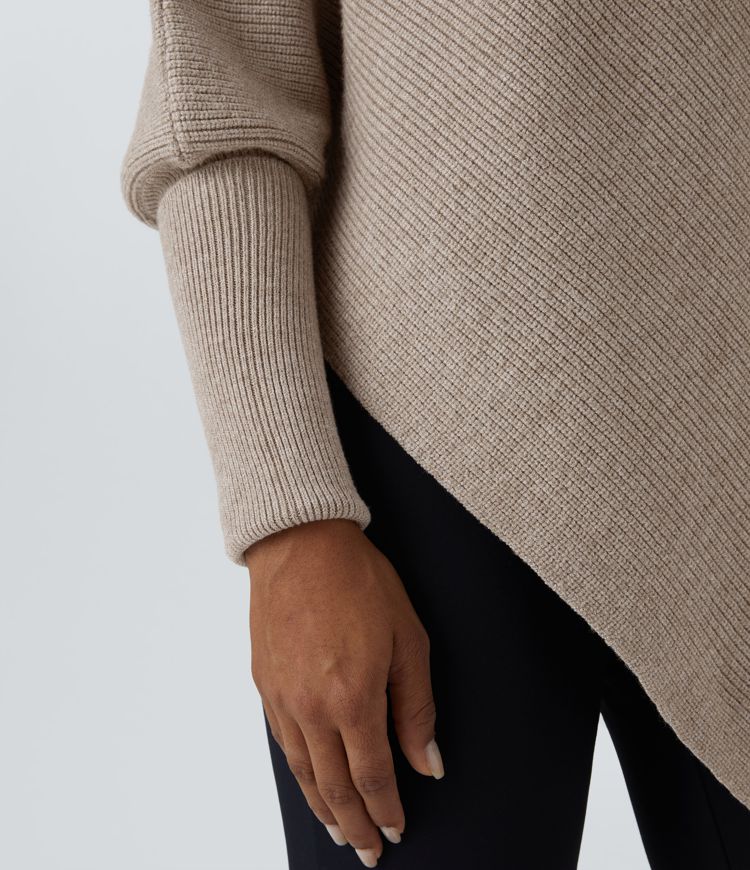 Amaya™ - Asymmetric turtleneck jumper