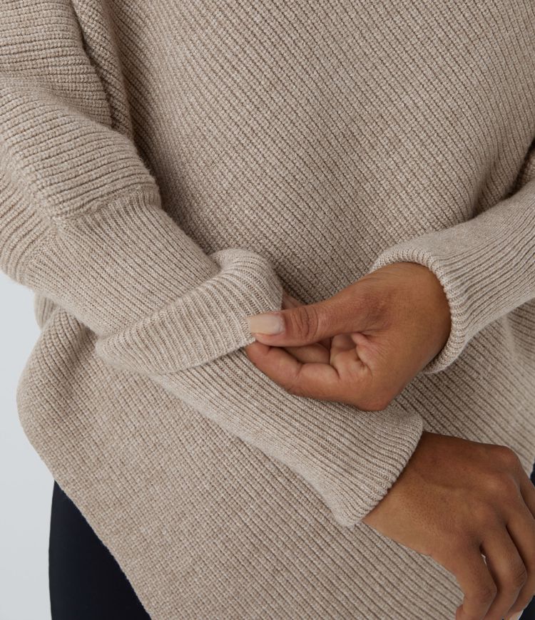 Amaya™ - Asymmetric turtleneck jumper