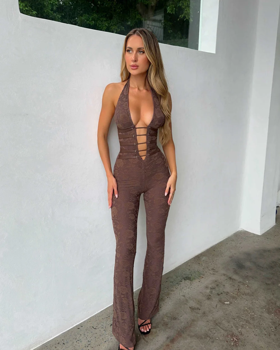 Thalia™ Luxe lace jumpsuit
