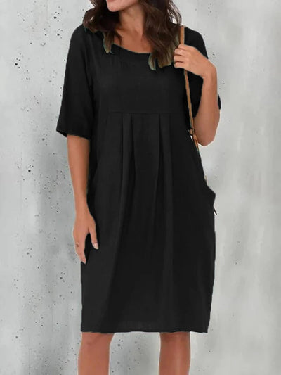 Jana™ - Elegantes Kleid In Übergröße Schwarz / S