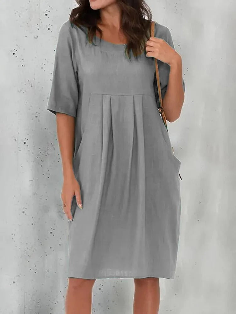 Jana™ - Elegantes Kleid In Übergröße Hellgrau / S