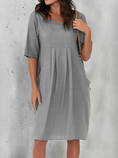 Jana™ - Elegantes Kleid In Übergröße Hellgrau / S